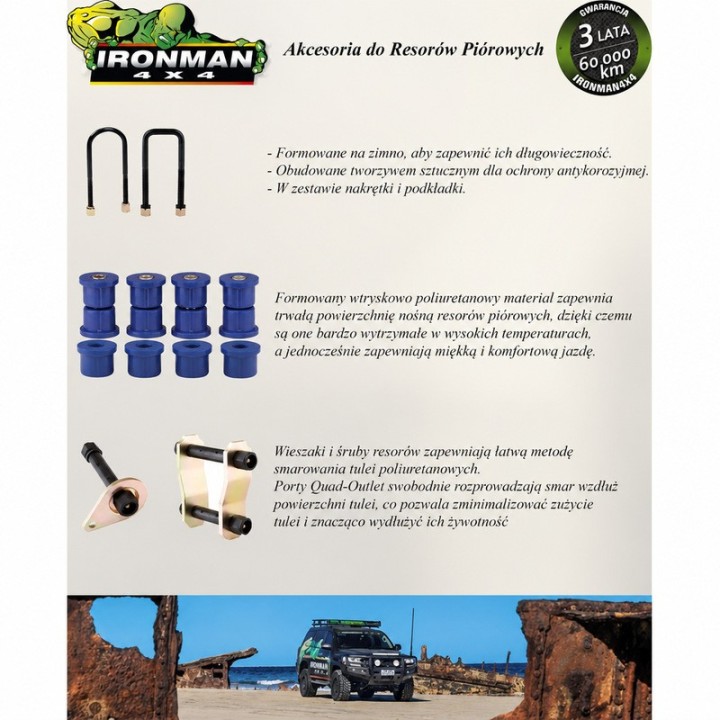 Zestaw zawieszenia Ironman 4x4 Foam Cell Pro +45 mm ze sprężynami +50 kg — Toyota Land Cruiser Prado 150 od 12.2017