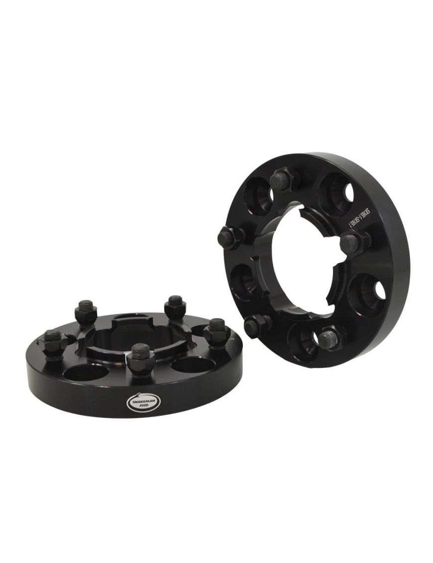 Dystanse kół Snakeman 4WD 30 mm 5x165,1 z centrowaniem, czarne — Land Rover Defender, Discovery I (2 szt.)