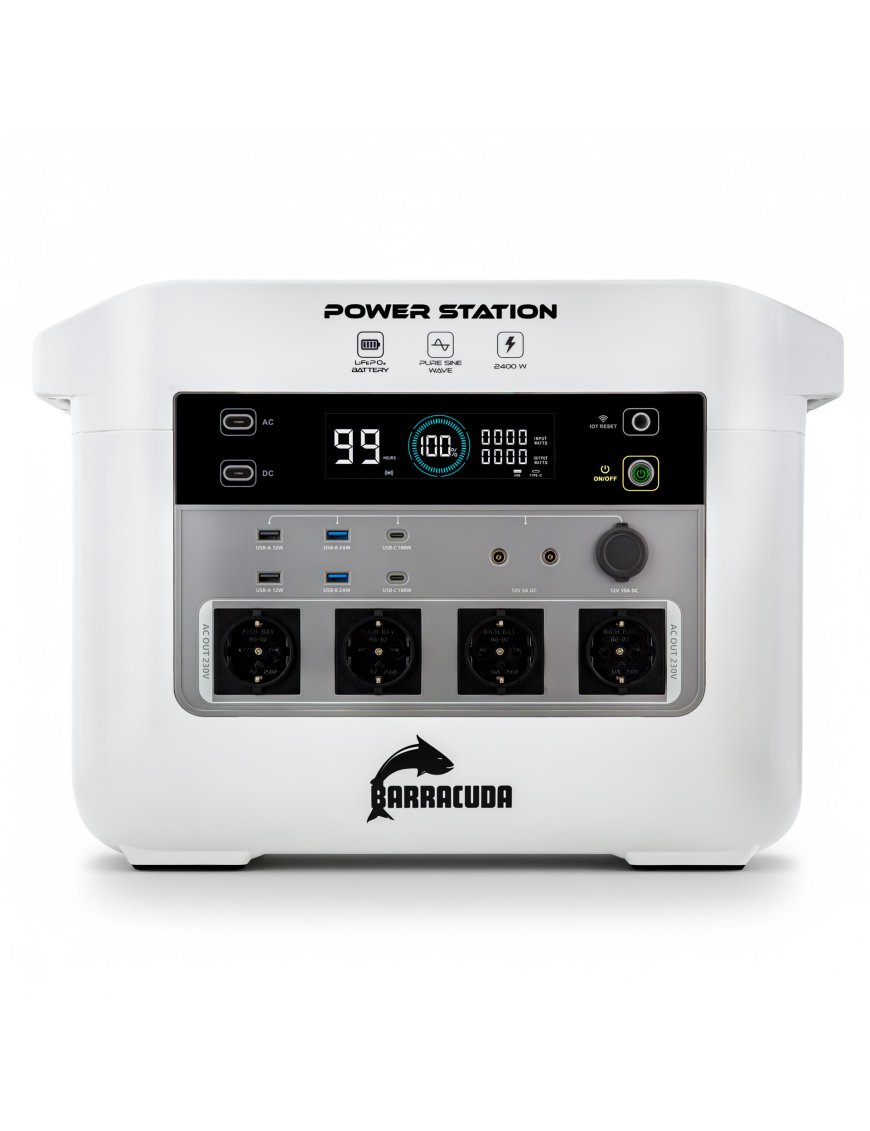 Stacja zasilania Barracuda DPS2400 2400W/4800W LiFePO4 2150Wh