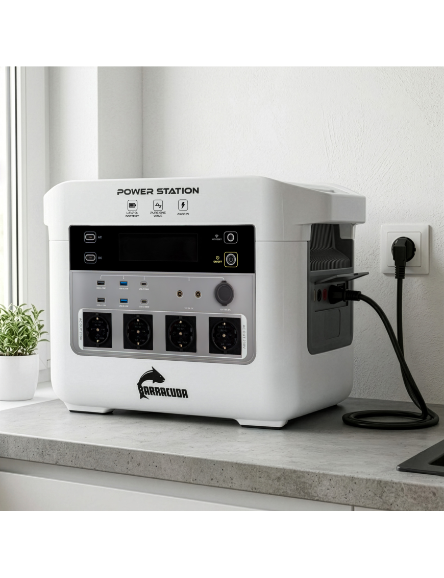 Stacja zasilania Barracuda DPS2400 2400W/4800W LiFePO4 2150Wh
