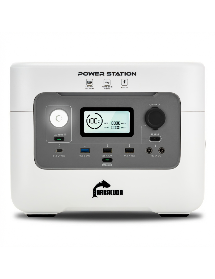 Stacja zasilania Barracuda DPS600 600W/1200W LiFePO4 576Wh
