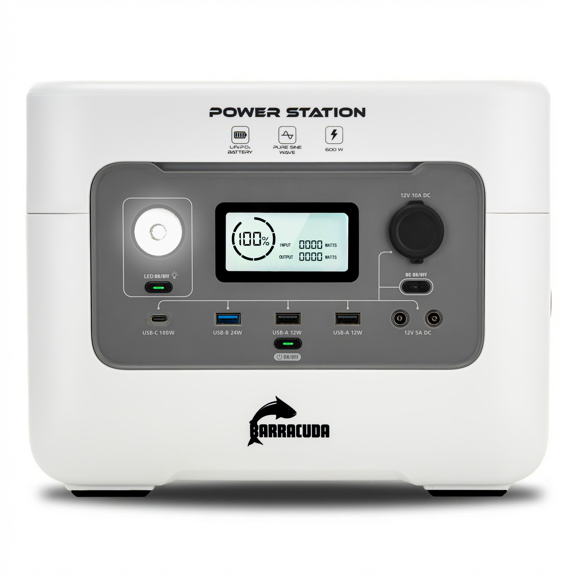 Stacja zasilania Barracuda DPS600 600W/1200W LiFePO4 576Wh