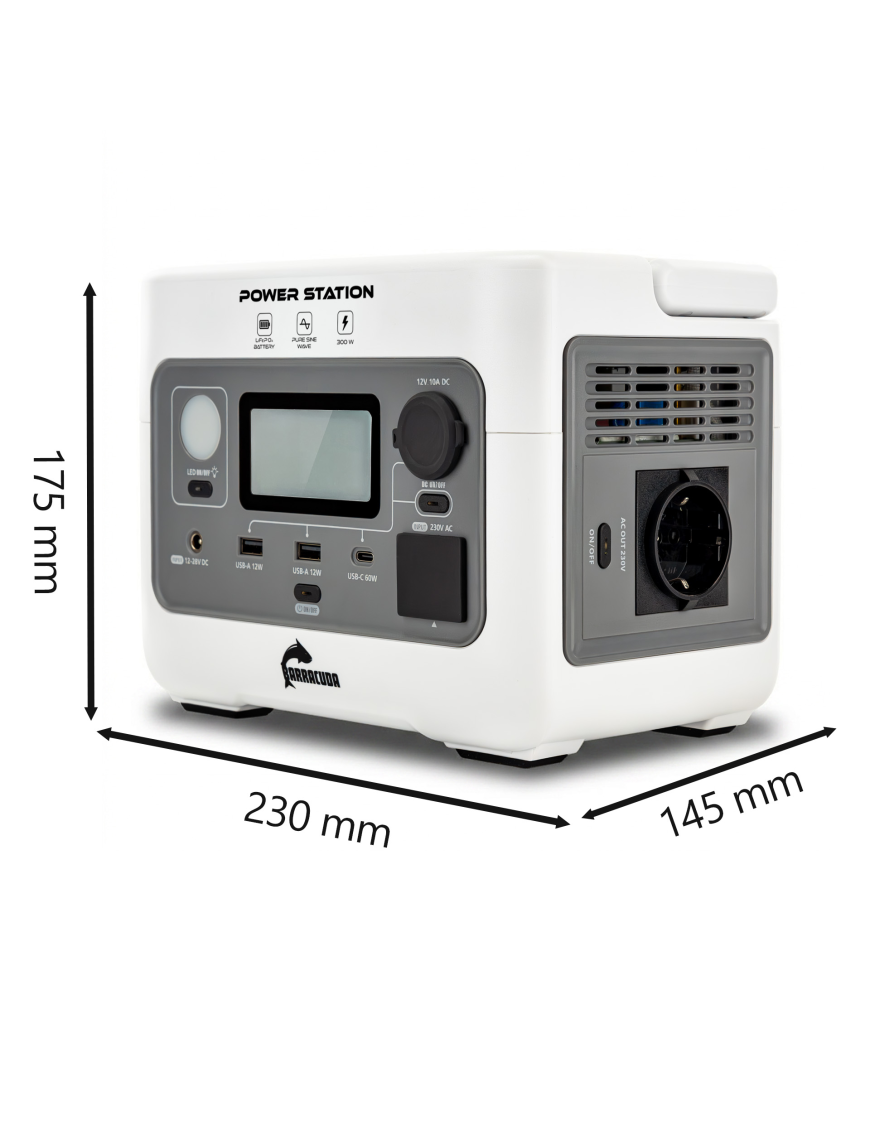 Stacja zasilania Barracuda DPS300 300W/600W LiFePO4 256Wh