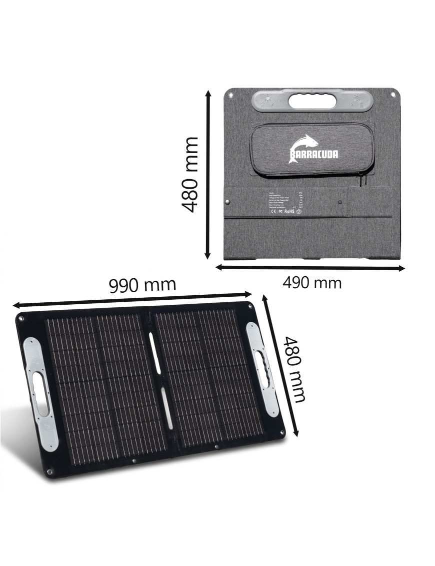Panel solarny składany Barracuda BSP60 60W 20 V / 3 A, IP67