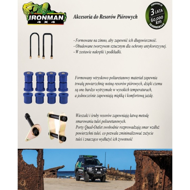 Komplet tulei resorów Ironman 4x4 — Toyota Hilux Vigo, Toyota Hilux Revo, Toyota Hilux (767UK) - ujęcie 3