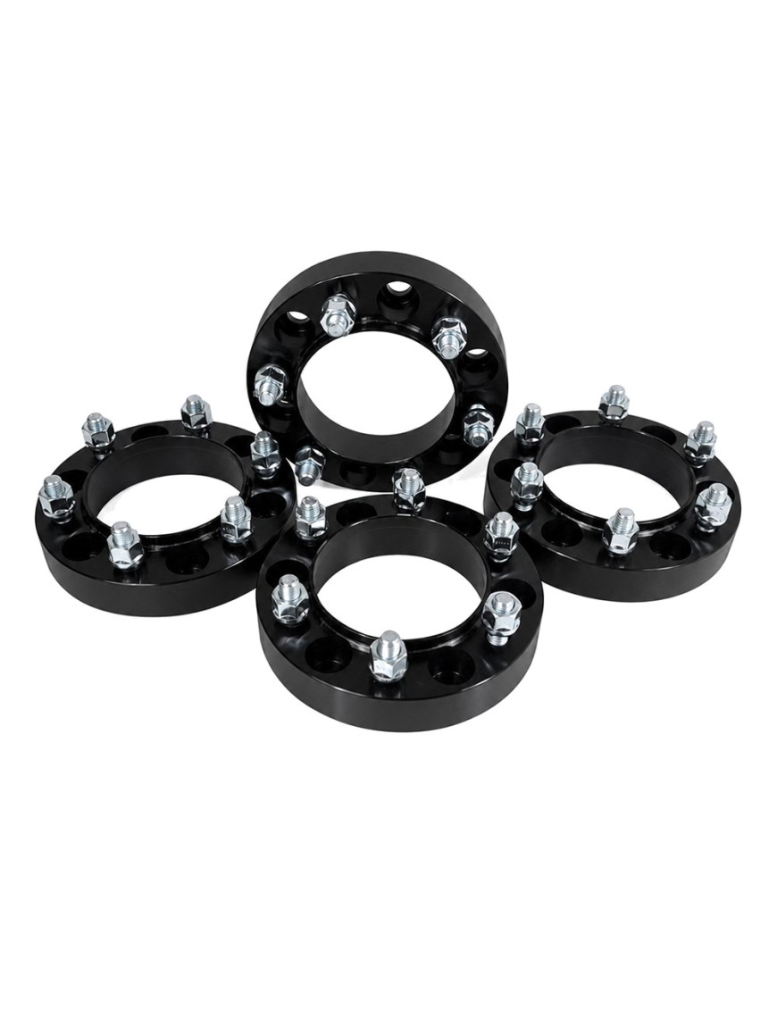 Czarne dystanse kół Snakeman 25 mm 6x139,7 z wciśniętymi szpilkami