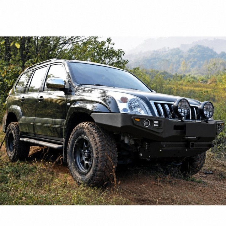 Stalowy przedni zderzak z płytą montażową wyciągarki Snakeman 4WD — Toyota Land Cruiser Prado (SNBF05) IRONMAN 4x4 - ujęcie 5