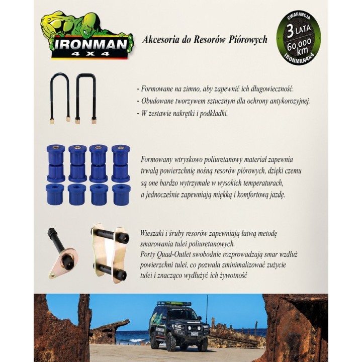 Śruby resorów (1 sztuka) IRONMAN4X4 — Fiat Fullback, Ford Ranger Next-gen, Ford Ranger PX MK (387-1) - ujęcie 3