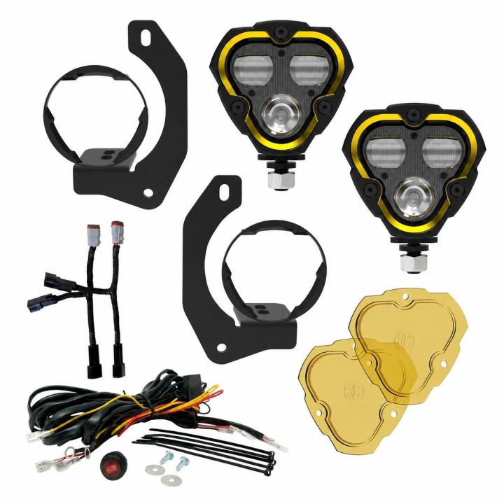 KC HiLiTES FLEX ERA 3 Dual Mode SAE - Jeep JK/JL/JT zderzak stalowy Mopar