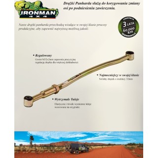Tylny drążek panharda IRONMAN4X4 — Toyota Land Cruiser (PANHARD016) - ujęcie 2