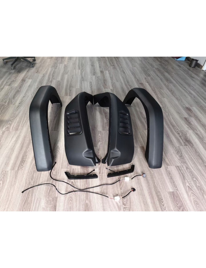 Poszerzenia aluminiowe z lampami LED Jeep Wrangler JL JLU - komplet 4 szt.