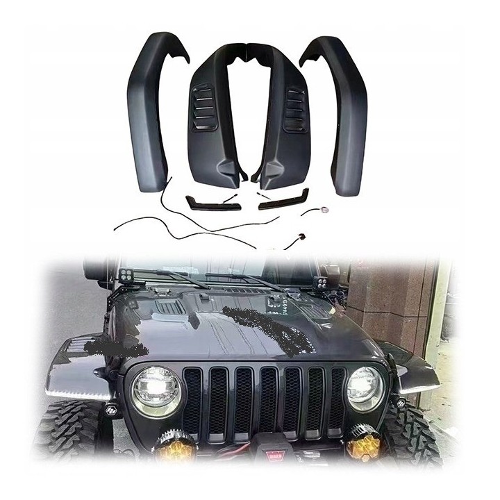 Poszerzenia aluminiowe z lampami LED Jeep Wrangler JL JLU - komplet 4 szt. - ujęcie 4
