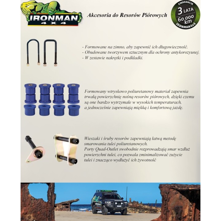 Komplet tulei resora IRONMAN4X4 — Ford Ranger T6 PX, Ford Ranger Next-gen, Ford Ranger PX MK3/MK2 (1193UK) - ujęcie 3