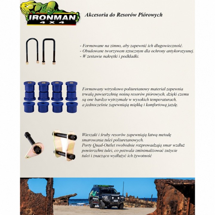 Komplet tulei resora IRONMAN4X4 — Ford Ranger T6 PX, Ford Ranger Next-gen, Ford Ranger PX MK3/MK2 (1193UK) - ujęcie 5