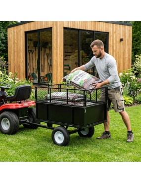 Przyczepka ogrodowa z kiprem Barracuda B-TC3080, 300 kg, do quada i traktorka