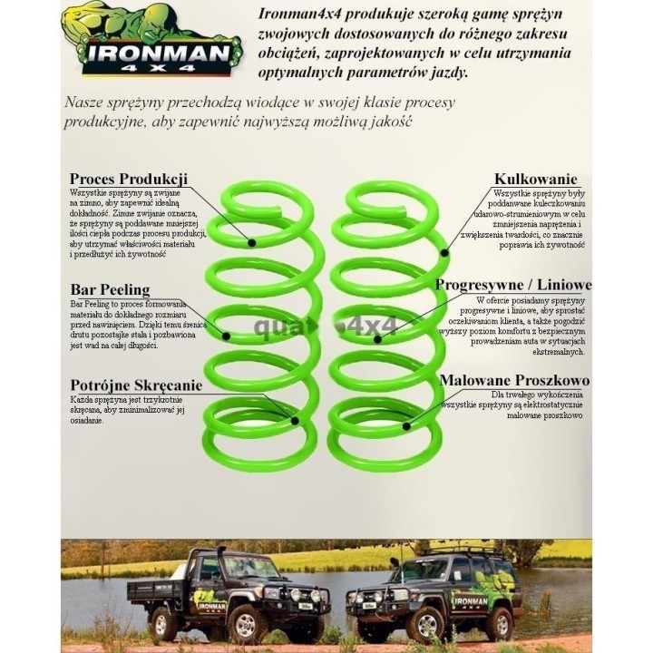 Sprężyny zawieszenia tylne Ironman 4x4 wzmocnione, lift 2" — Toyota Land Cruiser, Lexus GX (TOY094A) - ujęcie 3