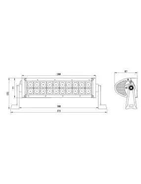 Panel Listwa LED DUAL 72W COMBO