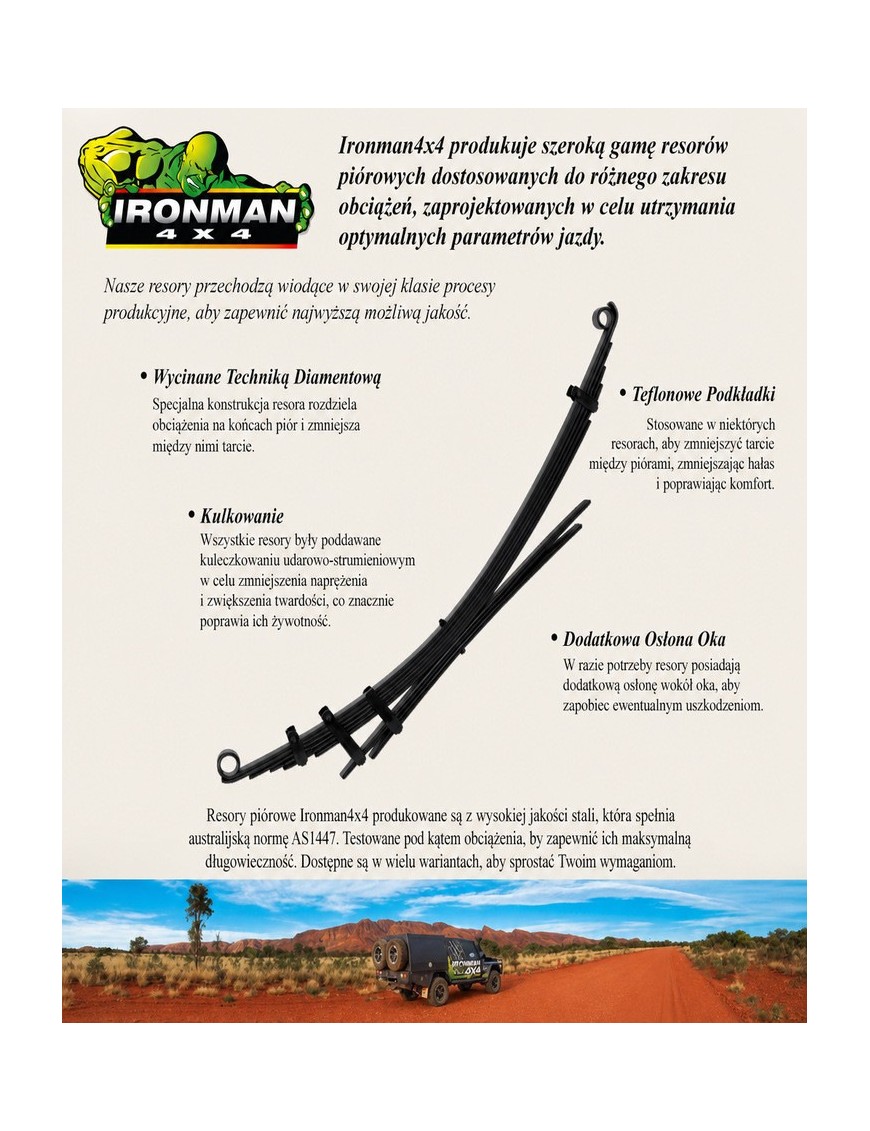Wzmocniony tylny resor zawieszenia IRONMAN4X4 +2" LIFT — Toyota Tacoma (TOY066C) - ujęcie 2 Wzmocniony tylny resor zawieszenia IRONMAN4X4 +2" LIFT — Toyota Tacoma (TOY066C) - ujęcie 2