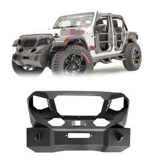 Zderzak przedni stalowy „Pancerz” z płytą pod wyciągarkę - Jeep Wrangler JL/JLU 2018+