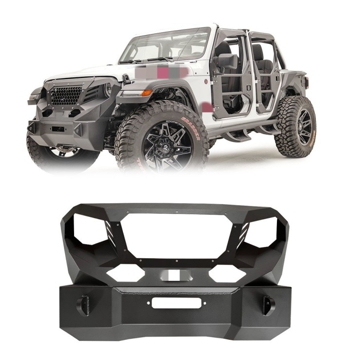 Zderzak przedni stalowy „Pancerz” z płytą pod wyciągarkę - Jeep Wrangler JL/JLU 2018+