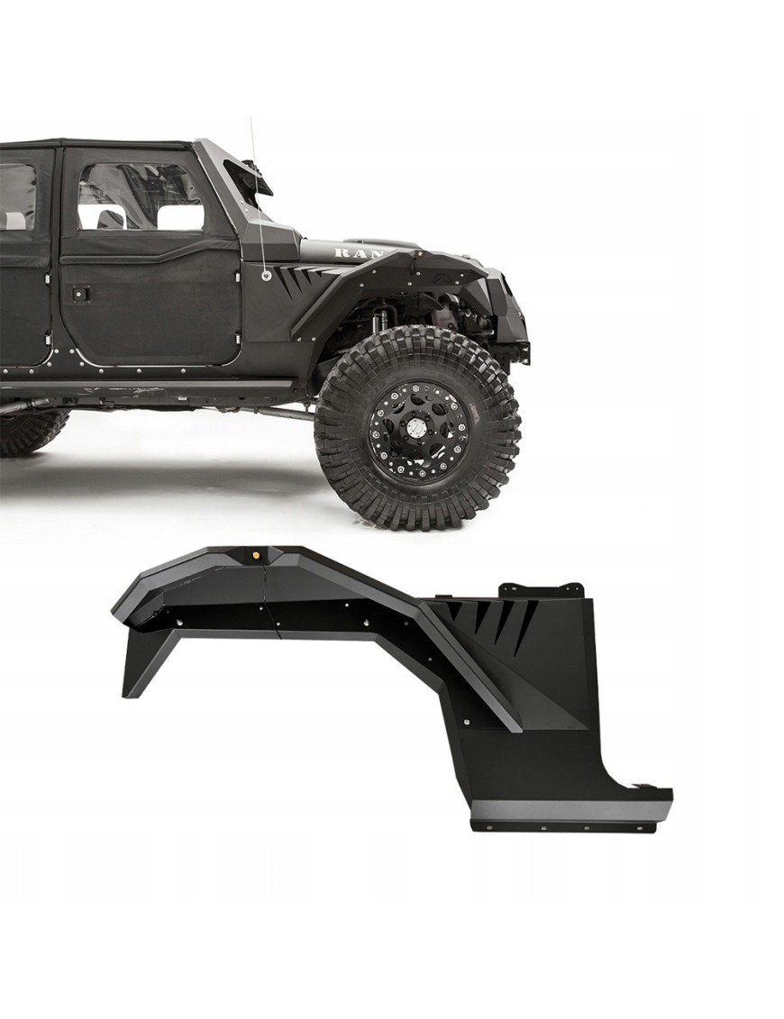 Przednie poszerzenia stalowe „Pancerz” - Jeep Wrangler JL/JLU 2018+