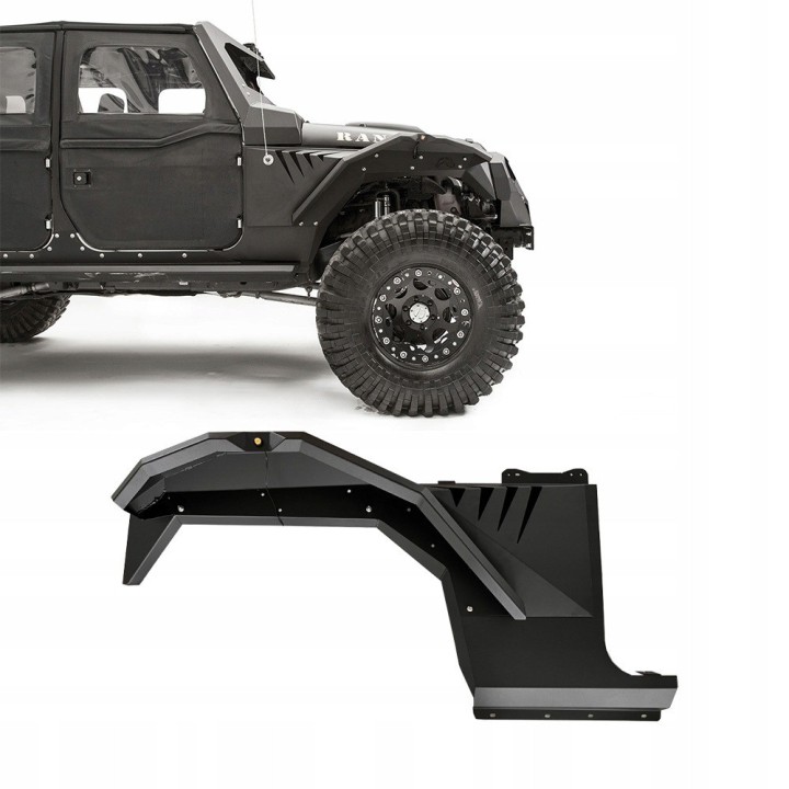 Przednie poszerzenia stalowe „Pancerz” - Jeep Wrangler JL/JLU 2018+