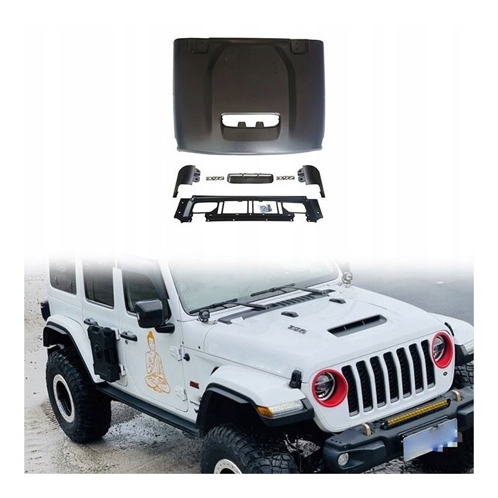 Maska 392 z podszybiem - pakiet, Jeep Wrangler JL i Gladiator