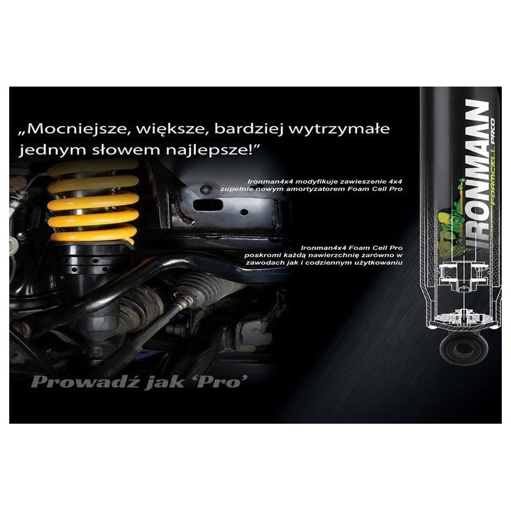 Amortyzator przedni Ironman 4x4 Foam Cell Pro, lift 2" — Toyota Land Cruiser (45683FE) - ujęcie 3