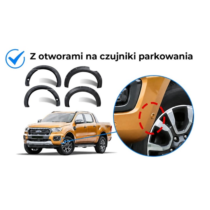 Poszerzenia nadkoli - fender flares - lldpe snakeman 4WD — Ford Ranger T8 (SNFF035) - ujęcie 12