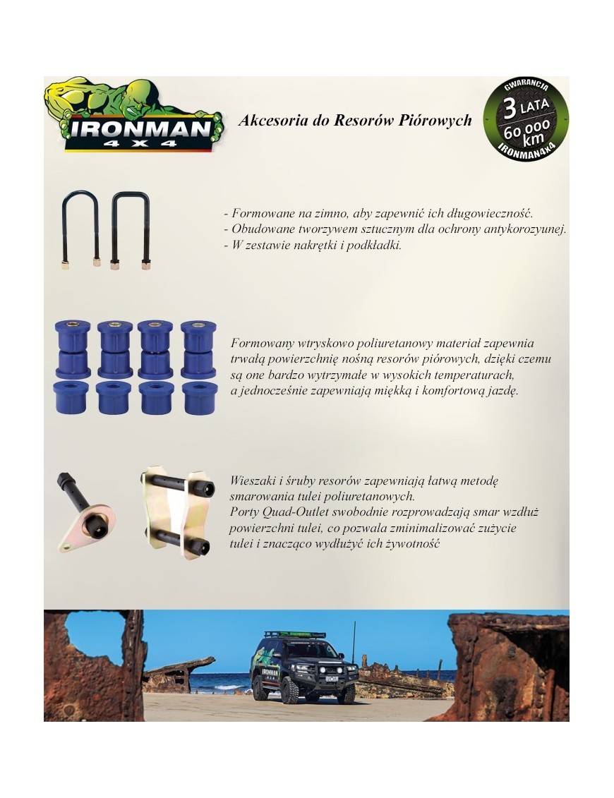 Wieszak resora (niezbędne 2szt) Ironman 4x4 — Mitsubishi L200, Mitsubishi Pajero, Mitsubishi Challenger/Pajero Sport - ujęcie 3