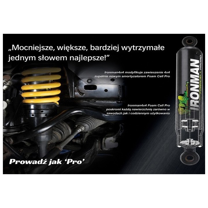 Amortyzator przedni Ironman 4x4 Foam Cell Pro, lift 4" — Toyota Land Cruiser (45683LFE) - ujęcie 3