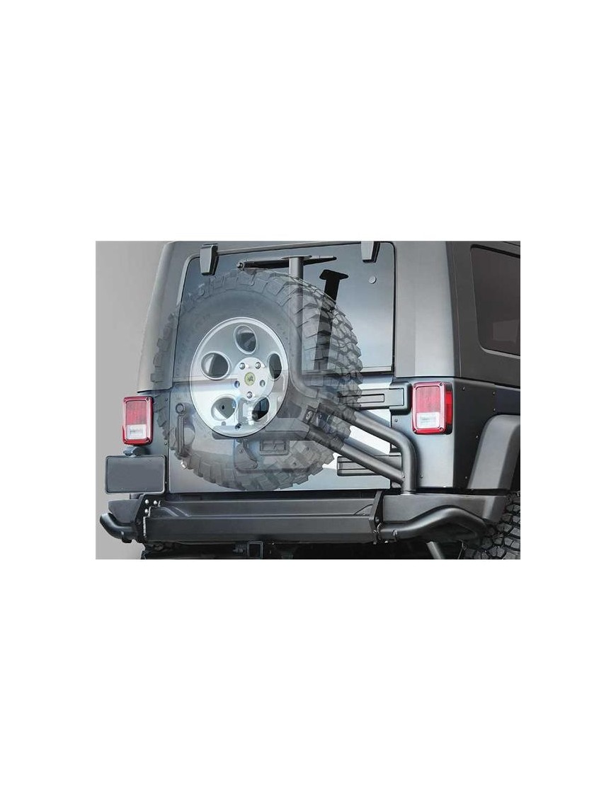 Tylny stalowy zderzak z mocowaniem koła zapasowego Snakeman 4WD — Jeep Wrangler JK (SNBR09) - ujęcie 3