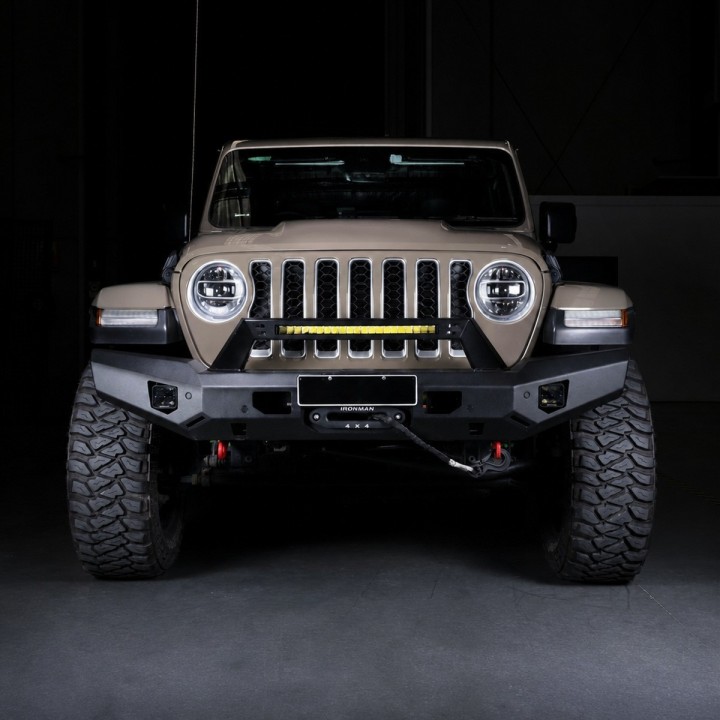 Zderzak RAID pełna długość Ironman 4x4 — Jeep Wrangler JL, Jeep Gladiator JT (BBR077)