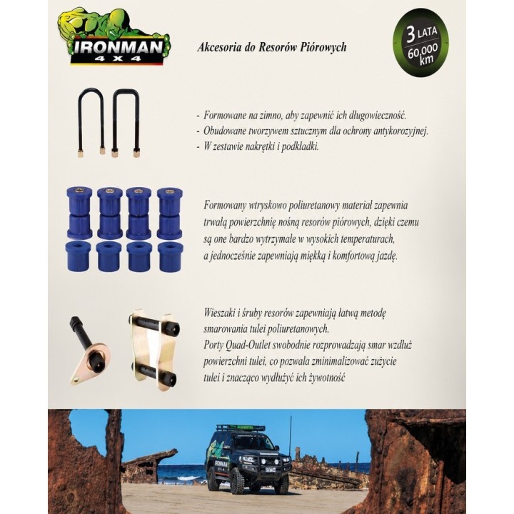Zestaw regulacji WAŁU napędowego IRONMAN4X4 — Toyota Fortuner, Toyota Hilux, Toyota Tacoma (1192K) - ujęcie 3