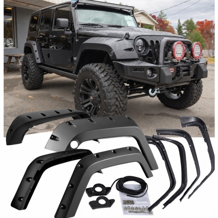 Poszerzenia nadkoli - fender flares - lldpe snakeman 4WD — Jeep Wrangler JK Formowane (SNFF023) - ujęcie 2