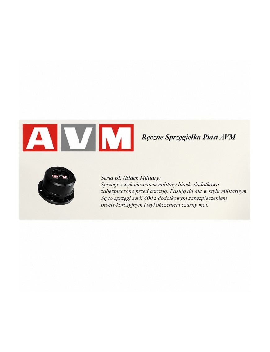 Ręczne sprzęgła piast AVM — Hyundai Galloper, Hyundai Terracan, Mitsubishi L200/Pajero/Montero (AVM443BL) - ujęcie 8
