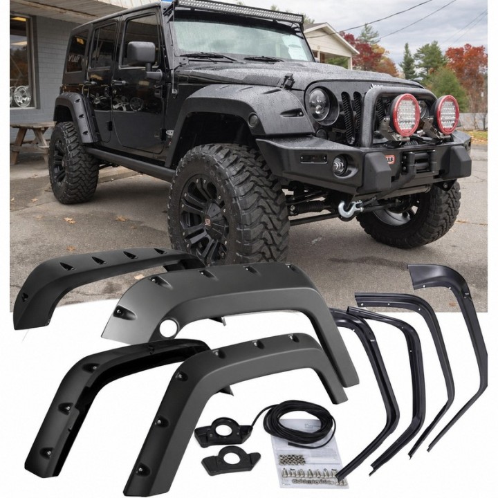 Poszerzenia nadkoli - fender flares - lldpe snakeman 4WD — Jeep Wrangler JK Formowane (SNFF023) - ujęcie 9