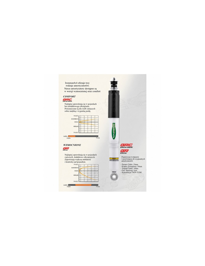 Amortyzator przedni Ironman 4x4 Nitro Gas, lift 2" — Toyota Hilux, Toyota Hilux Revo, Toyota Fortuner (12730GR) - ujęcie 4 Amortyzator przedni Ironman 4x4 Nitro Gas, lift 2" — Toyota Hilux, Toyota Hilux Revo, Toyota Fortuner (12730GR) - ujęcie 4