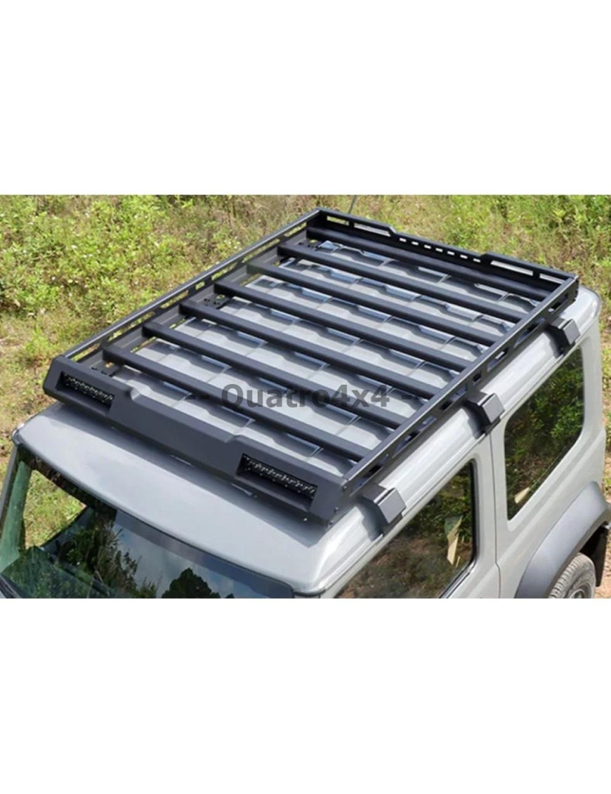 Bagażnik dachowy aluminiowy z relingami i oświetleniem LED Snakeman 4WD — Suzuki Jimny (SNR03L)