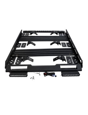 Bagażnik dachowy aluminiowy z relingami i oświetleniem LED Snakeman 4WD — Suzuki Jimny (SNR03L)