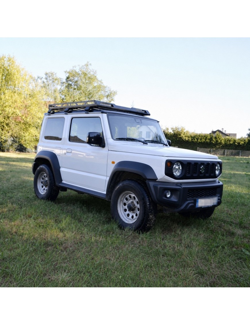 Bagażnik dachowy aluminiowy z relingami i oświetleniem LED Snakeman 4WD — Suzuki Jimny (SNR03L)