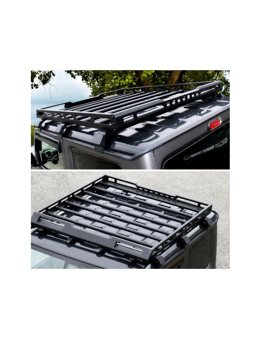 Bagażnik dachowy aluminiowy z relingami i oświetleniem LED Snakeman 4WD — Suzuki Jimny (SNR03L)