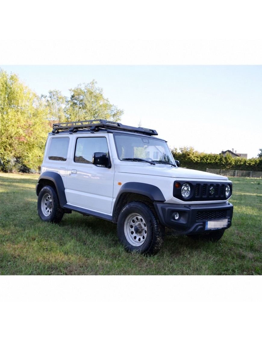 Bagażnik dachowy aluminiowy z relingami i oświetleniem LED Snakeman 4WD — Suzuki Jimny (SNR03L)