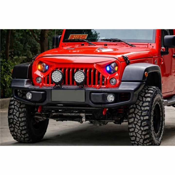 Stalowy przedni zderzak WRAZ z płytą montażową wyciągarki Snakeman 4WD — Jeep Wrangler JK (SNBF22) IRONMAN 4x4 - ujęcie 7