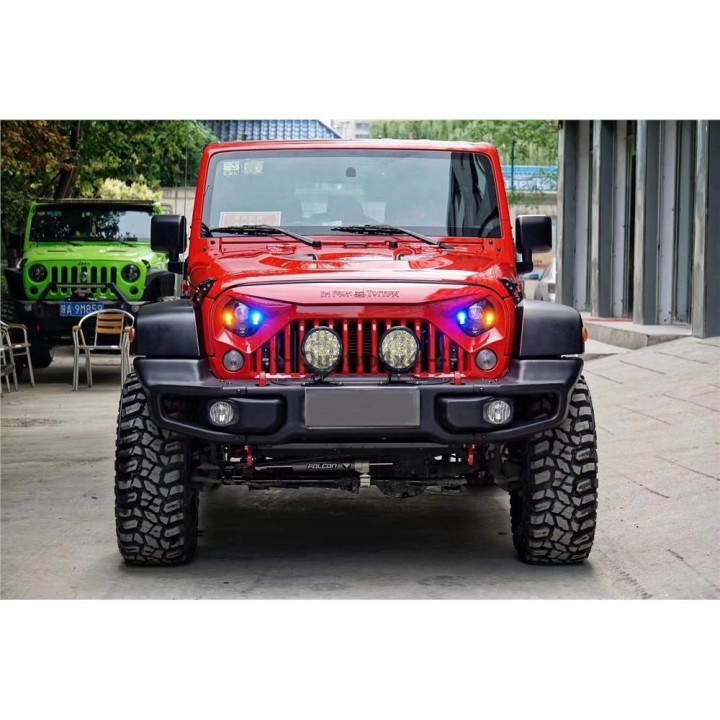 Stalowy przedni zderzak WRAZ z płytą montażową wyciągarki Snakeman 4WD — Jeep Wrangler JK (SNBF22) IRONMAN 4x4 - ujęcie 8
