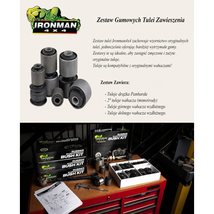 Komplet tuleji zawieszenia +2" niecentryczne (18 szt) Ironman 4x4 — Toyota Land Cruiser (847CRK) - ujęcie 3