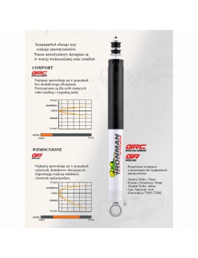 Amortyzator tylny Ironman 4x4 Nitro Gas, lift 2" — Mitsubishi L200, Mitsubishi Delica L400, Nissan Patrol K260 - ujęcie 6