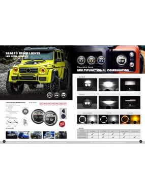 Reflektory LED 7 cali TXA 0136A — komplet 2 szt., mijania, drogowe, DRL, kierunkowskaz - ujęcie 2