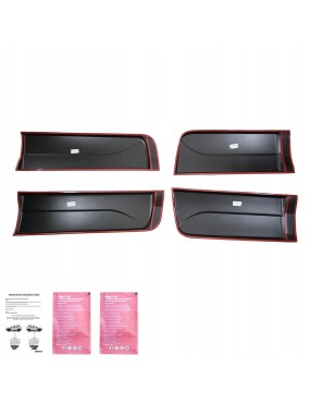 Listwy ochronne drzwi Ford Ranger 2012-2022 — ABS, czarny mat