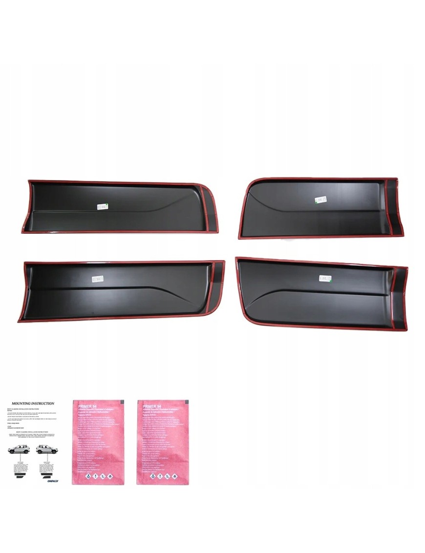 Listwy ochronne drzwi Ford Ranger 2012-2022 — ABS, czarny mat